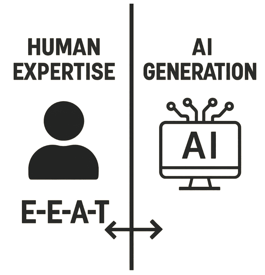 EEAT and AI content workflow: human expertise plus automation