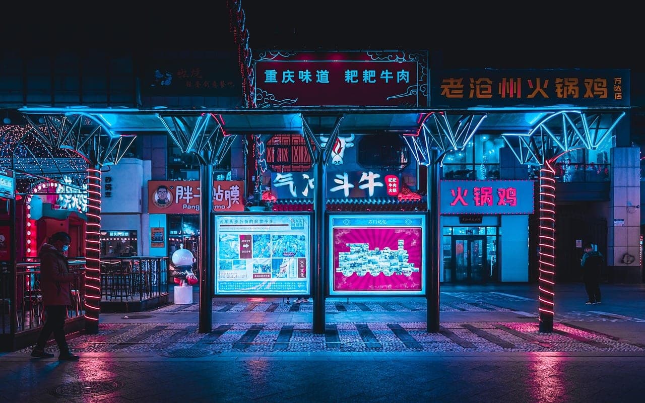 A row of local storefront businesses on a commercial street