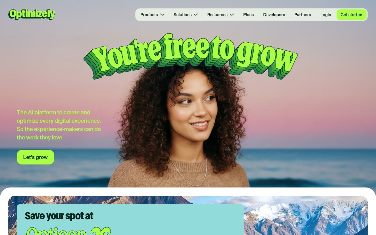 Optimizely digital experimentation and feature testing interface
