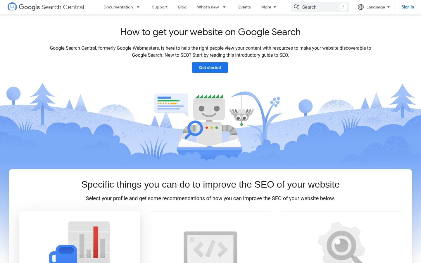 Google Search Central documentation and technical guidelines portal