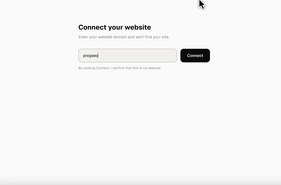 Entering a website address to start